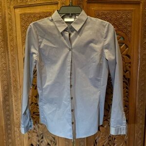 EUC - New York & Company - Women's Button Down Gray Shirt